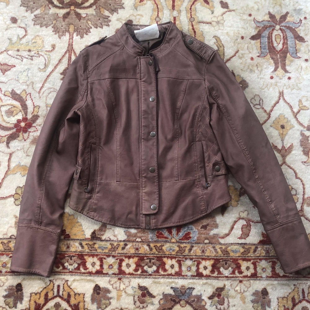 Hei Hei (Anthropologie) Brown Leather Jacket